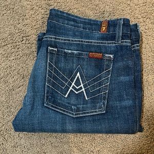 “A Pocket” 7 for all mankind flare jeans